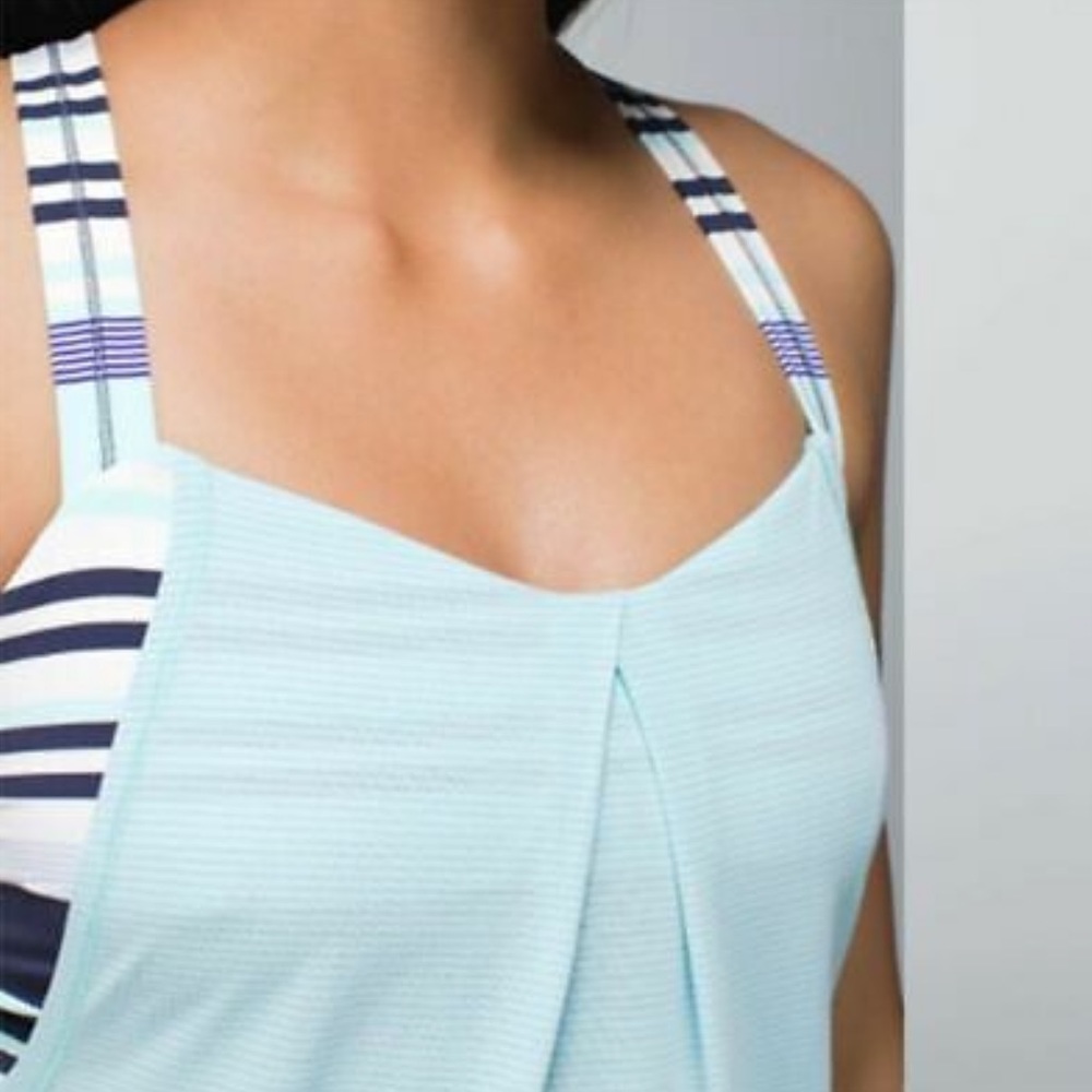 Lululemon Rest Less Tank Heathered Aquamarine Size 8